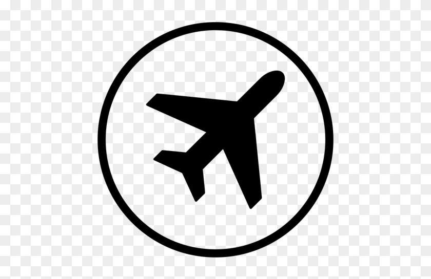 Plane Airport Round Icon Transparent Png Amp Svg Vector - Airplane Icon Transparent Background #789455