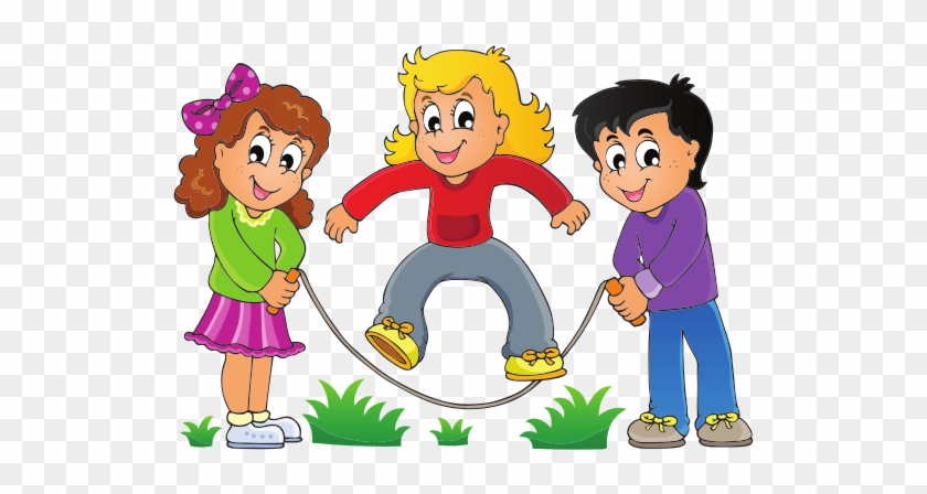 Kids Playing Vector - Cartoon Boy Jumping Rope #790012