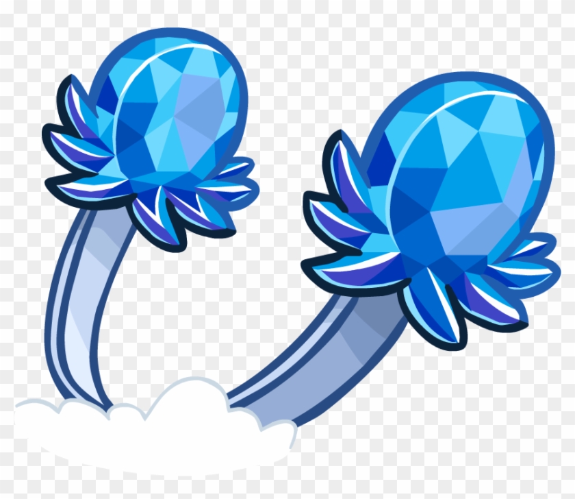 Merry Walrus Party Login Screen Crystal Puffle Earmuffs - Merry Walrus Party Login Screen Crystal Puffle Earmuffs #790605