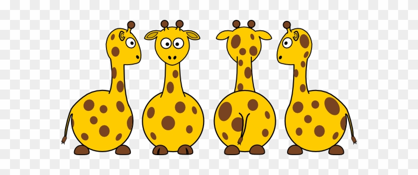 Cartoon Giraffe Svg Clip Arts 594 X 272 Px - Side Clipart #790803