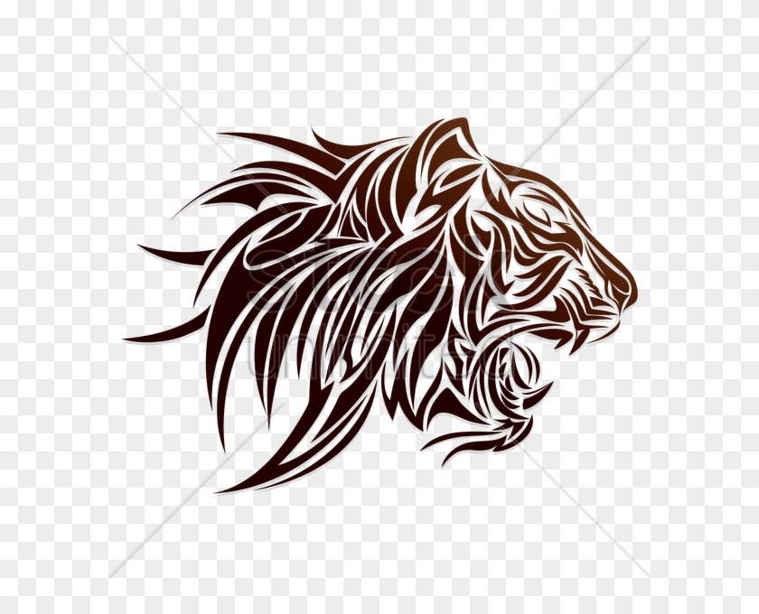 Tiger Head Tattoo V矢量图形 - Head Of Tiger Drawing Tattoo #791073
