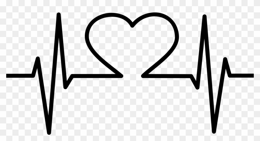 Ekg Black - Heart Image Black And White #791405