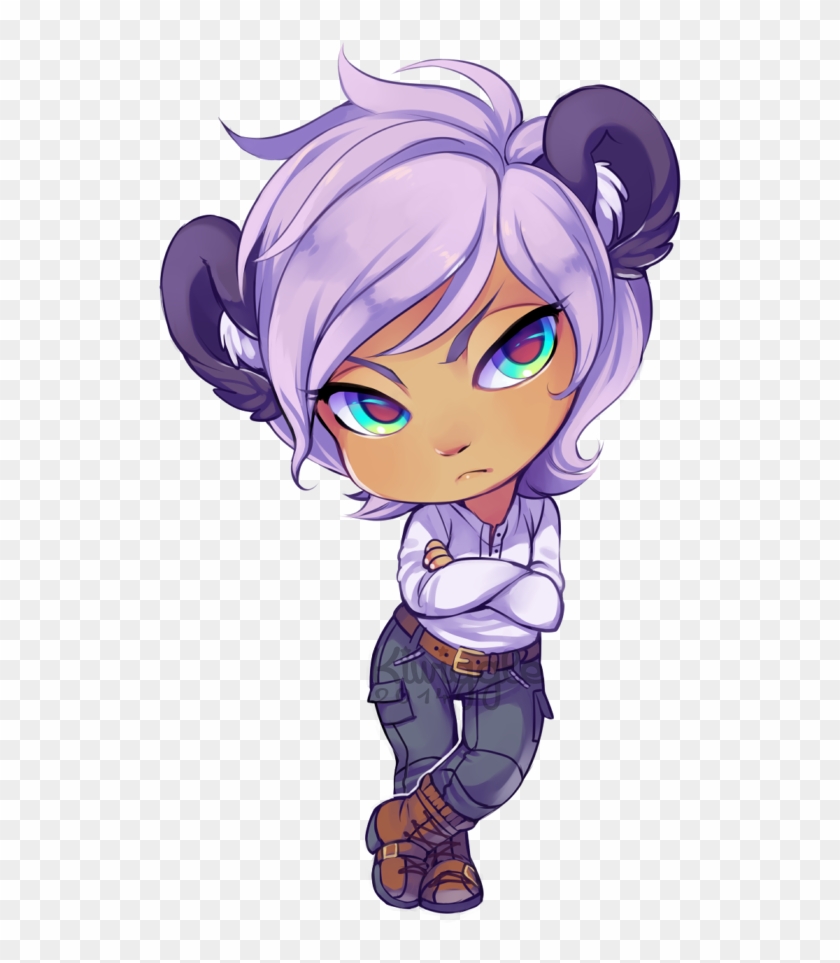 Apsychoticpanda By Kiwiggle - Dark Skin Anime Chibi Girl #792347