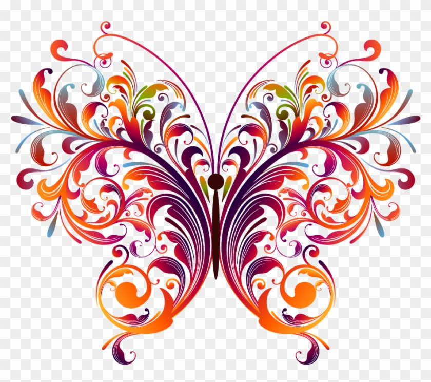 Free Butterfly Vector Graphics - Butterfly Art #792662
