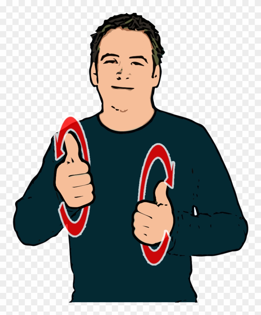 Both Hands Closed With Thumbs Up Make Forward Circles - Sign Language For Dog #792676
