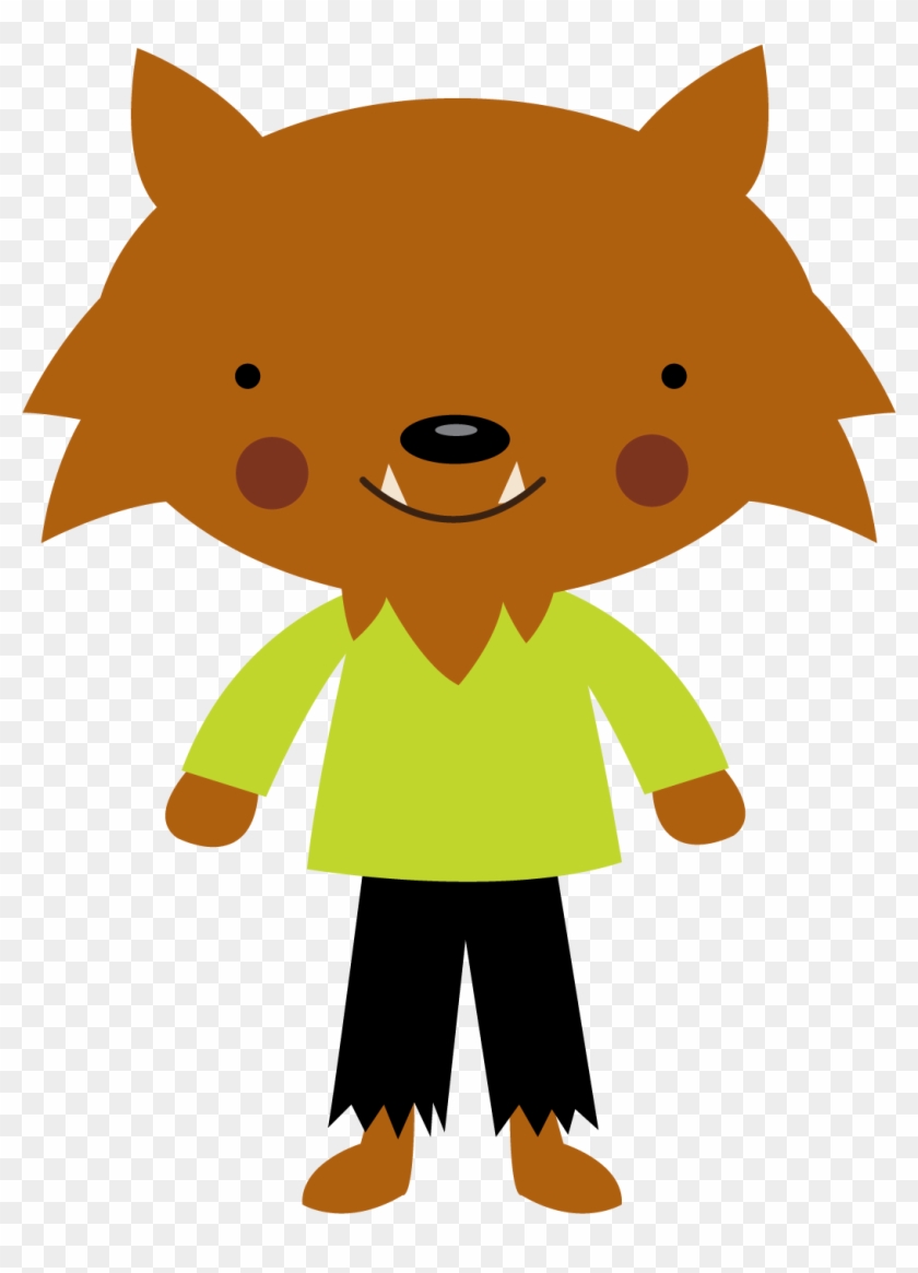 Cute Werewolf Cliparts - Cute Halloween Werewolf Clipart #792971