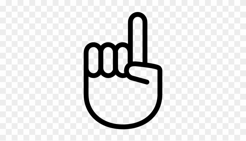 Hand Gesture Raising The Index Finger Vector - Dedo Indice Para Colorear #793404
