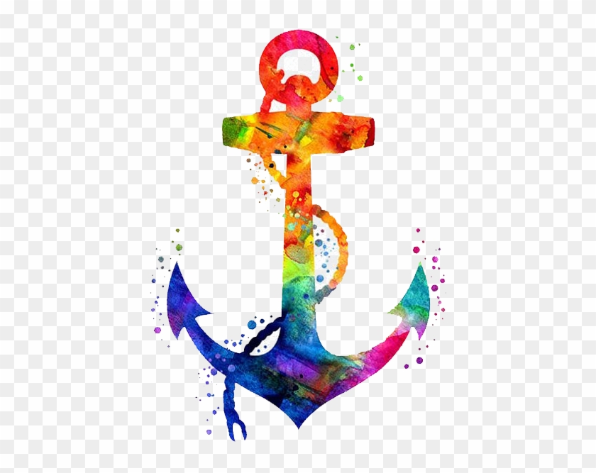 Anchor Drawing Watercolor Painting Coloring Book - Anchor Drawing Watercolor Painting Coloring Book #793573