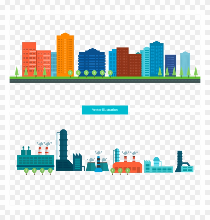 Building Flat Design Apartment Illustration - Building Flat Design Png #794451