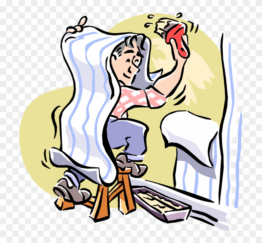 Vector Illustration Of Do It Yourself Home Improvement - Wallpapering Clipart #794765
