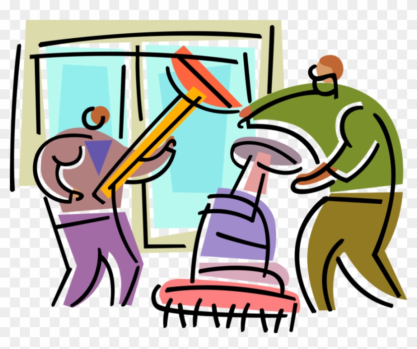 Vector Illustration Of Office Building Maintenance - Vector Illustration Of Office Building Maintenance #794793