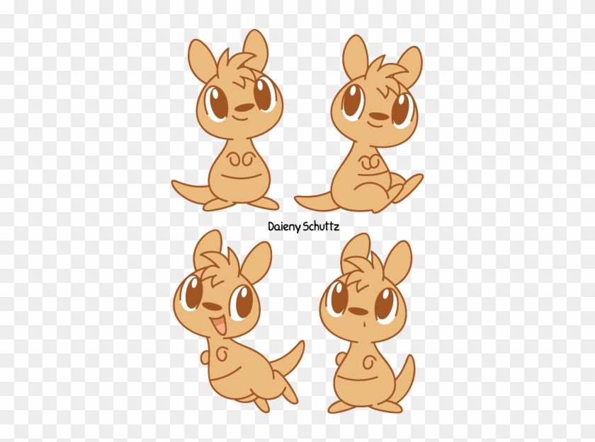 How To Draw A Baby Kangaroo, Baby Kangaroo, Step By - Cute Kangaroo Drawing #795055