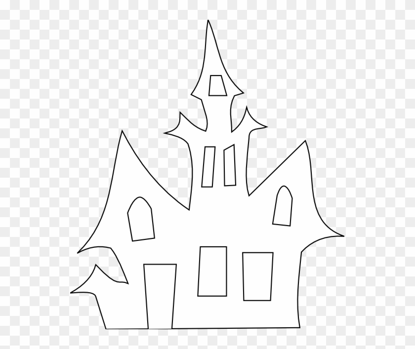 Door Clipart Haunted - Clipart Haunted House Black And White #795424