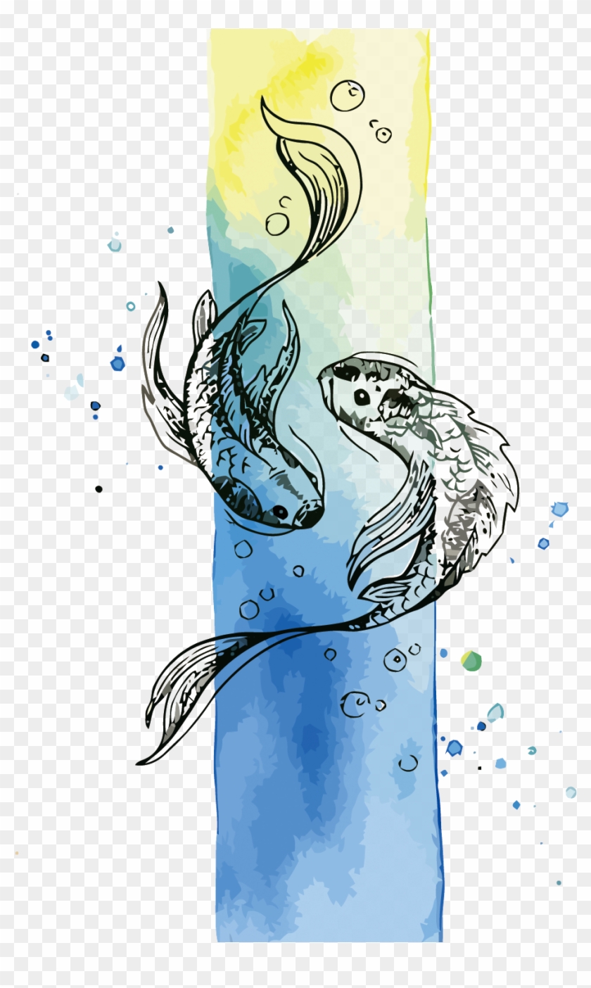 Fish Watercolor Painting - Fish Watercolor Painting #795852