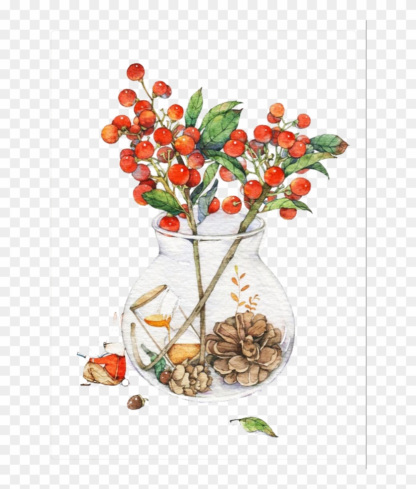 Watercolor Painting Drawing Vase Illustration - Watercolor Painting Drawing Vase Illustration #797179