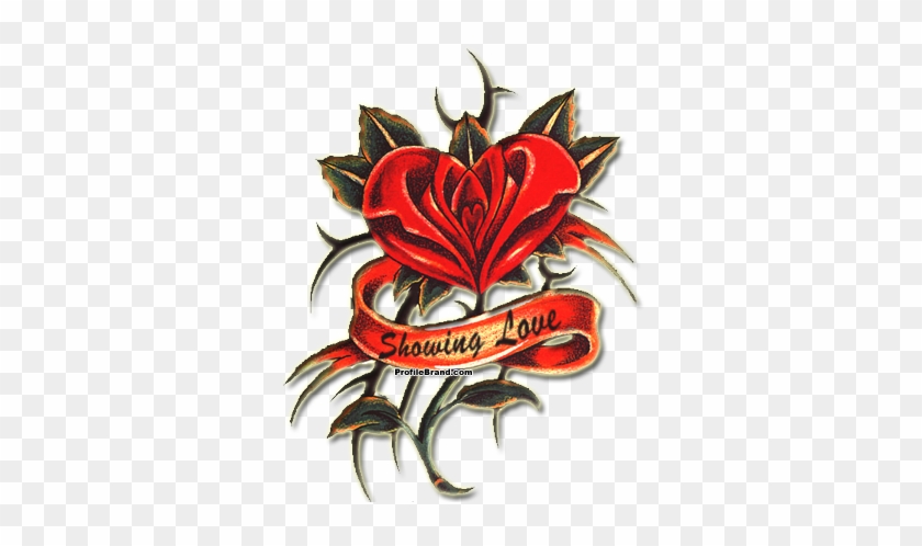 Heart Rose Tattoo - Hearts And Roses Tattoos #797124