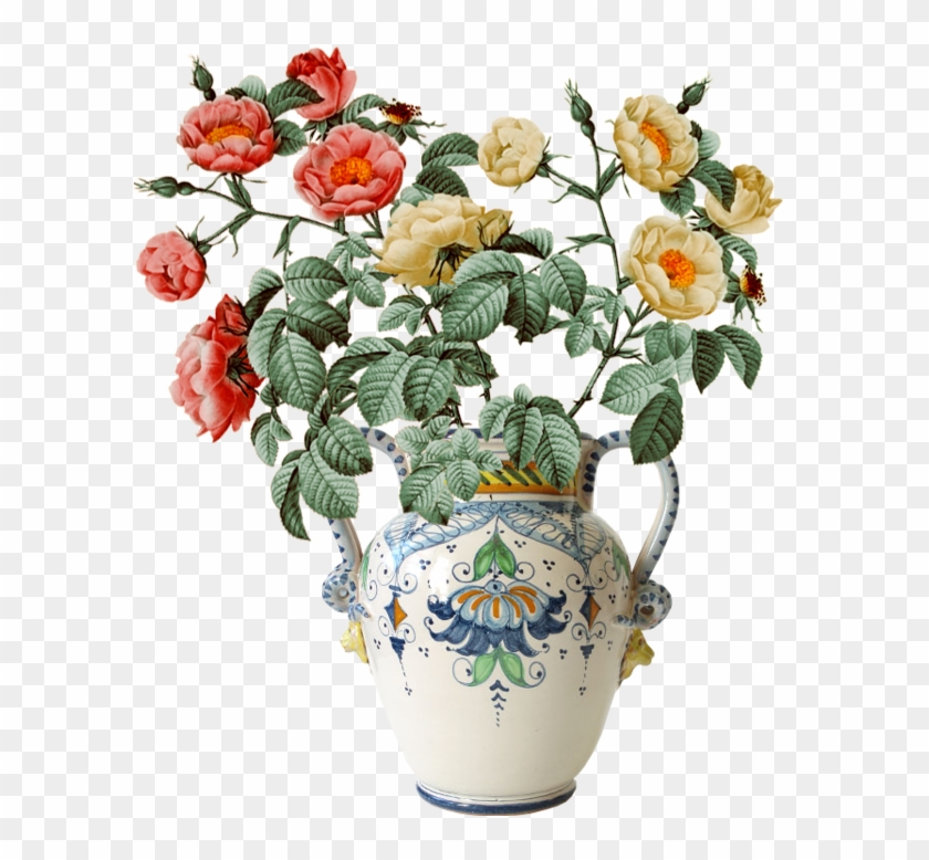 Cards - Antique Print Of 1954 Roses Flowers Rosa Mollissima #797203