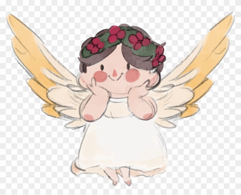 Watercolor Painting Angel - Metal Cutting Dies Stamp Stencils Girls / Babys / Animals #797393