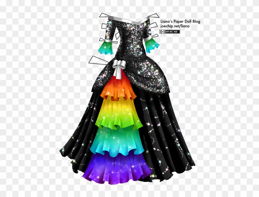 A Masquerade Gown With A Black Bodice, Covered With - Anne Hathaway Oscars 2011 #797489