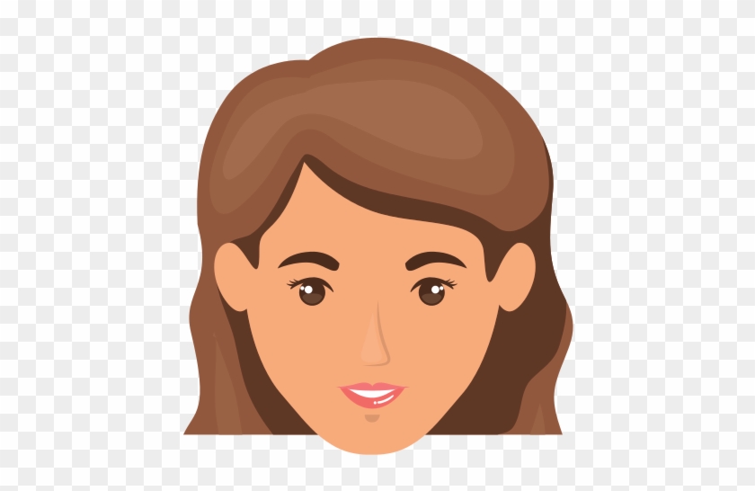 Smiling Woman Profile Icon - Vector Graphics #798373