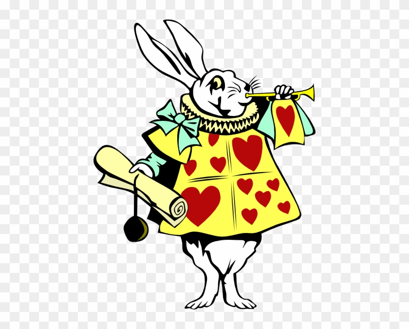 White - White Rabbit Alice In Wonderland Clipart #799006