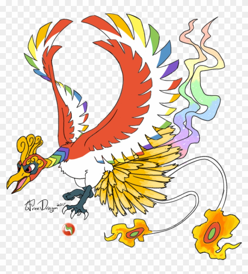 Mega Ho-oh By Thetreedragonbiscuit - Mega Ho Oh Rainbow Deviantart #799613