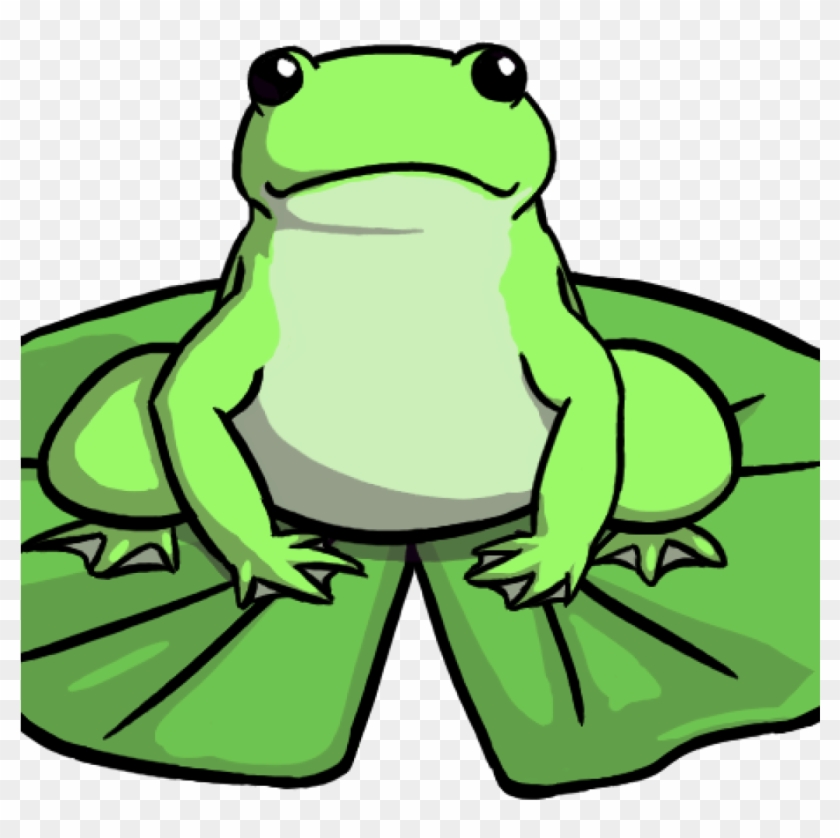 Lily Pad Clipart Image Of Frog On Lily Pad Clipart - Frog On Lily Pad Drawing #800269