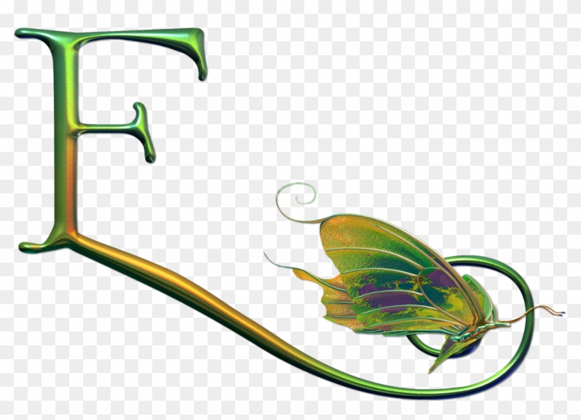 Alfabeto Decorativo - Alfabeto - Borboleta - Png Mais - Enluminure Alphabet #800273