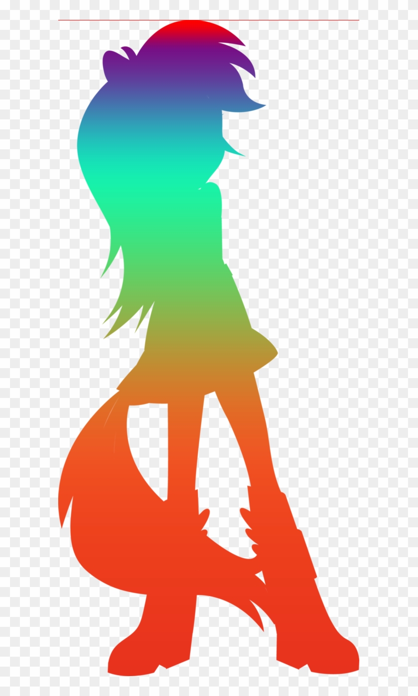 Silhouette Of Rainbow Dash By Mimisari On Deviantart - Rainbow Dash #801053