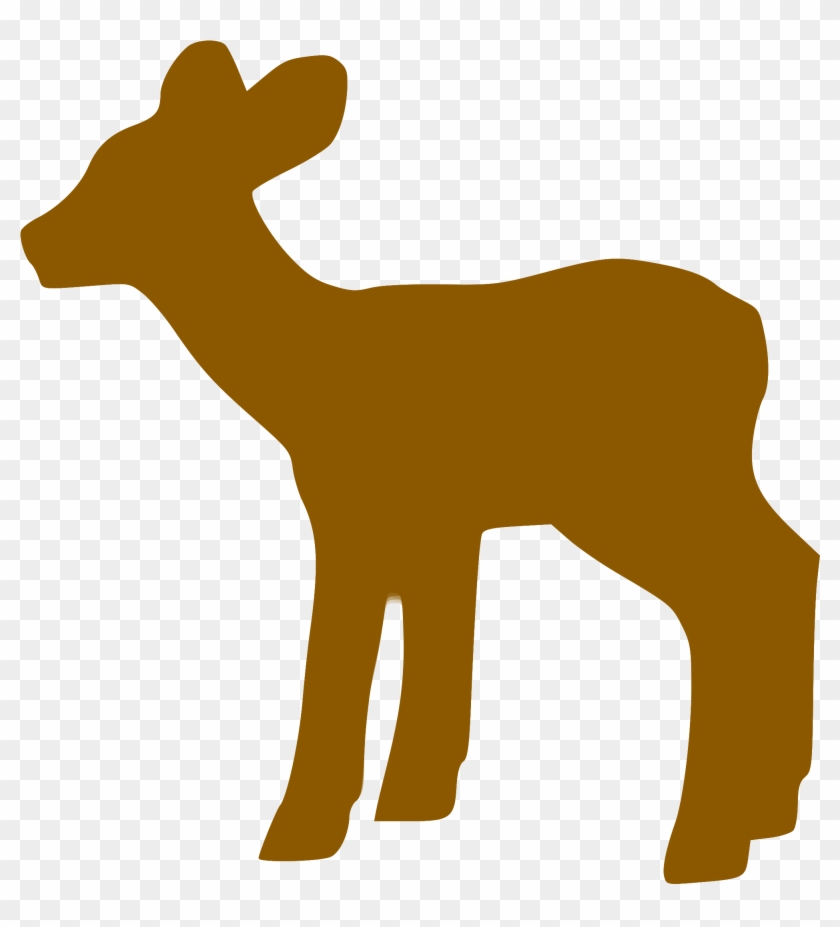 Silhouette Animaux 10 - Doe And Fawn Vector #801076