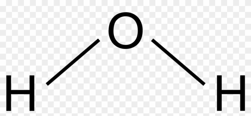 File - H2o - 2d - Svg - Chemical Structure Of Water #801424
