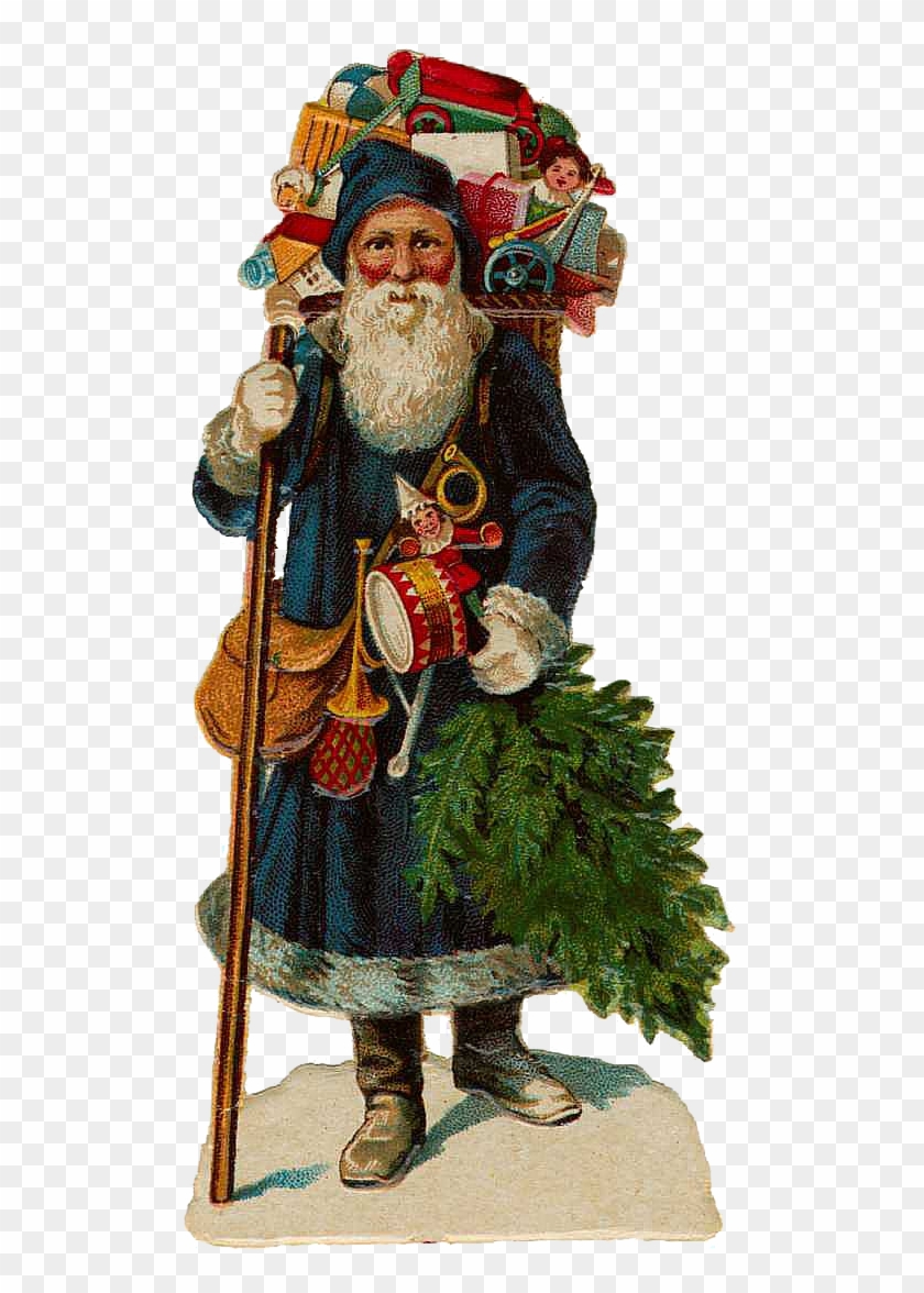 Vintage Victorian Christmas Die Cut Clip Art - Weihnachtsmann Vintage #801494