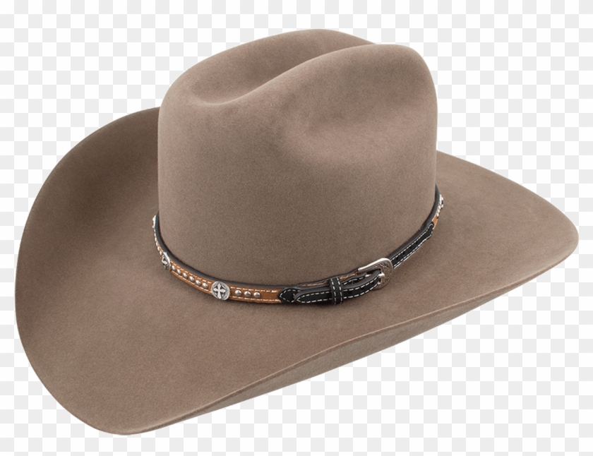Cross Concho Studded Leather Hat Band - Leather #801842