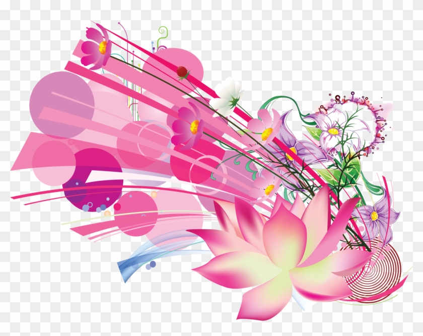Lotus Flower Vector Png - Free Vector Graphics Png #801995