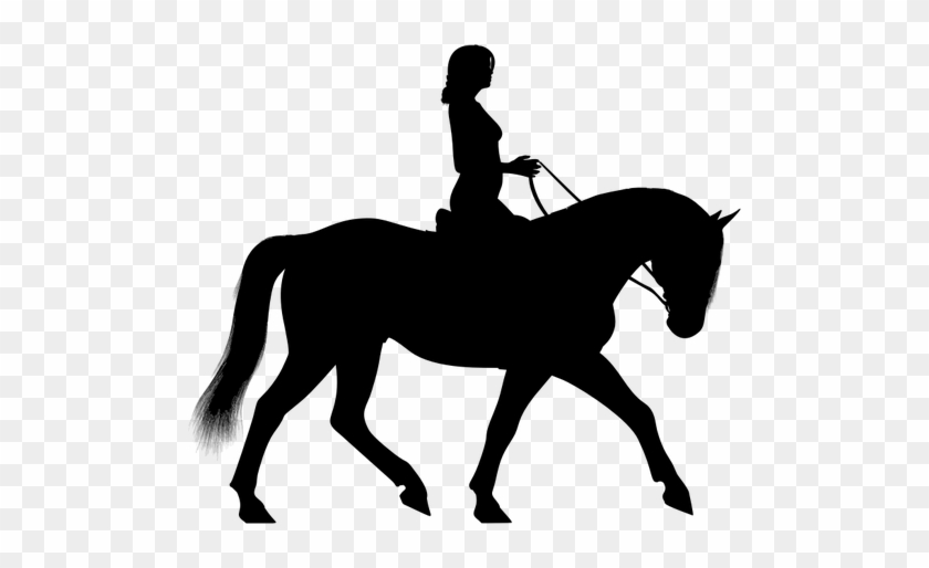 Woman Riding Horse Silhouette - Cowboy On Horse Silhouette #803744