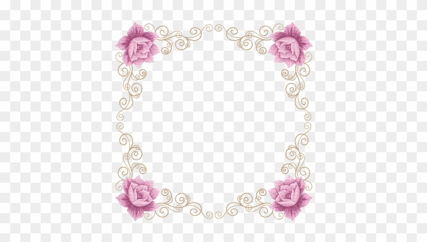 Pink Flower Frame Png - Vector Graphics #805550