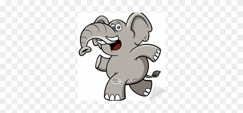 Vector Illustration Of Cartoon Elephant Sticker • Pixers® - Chistes De Computadora #806040