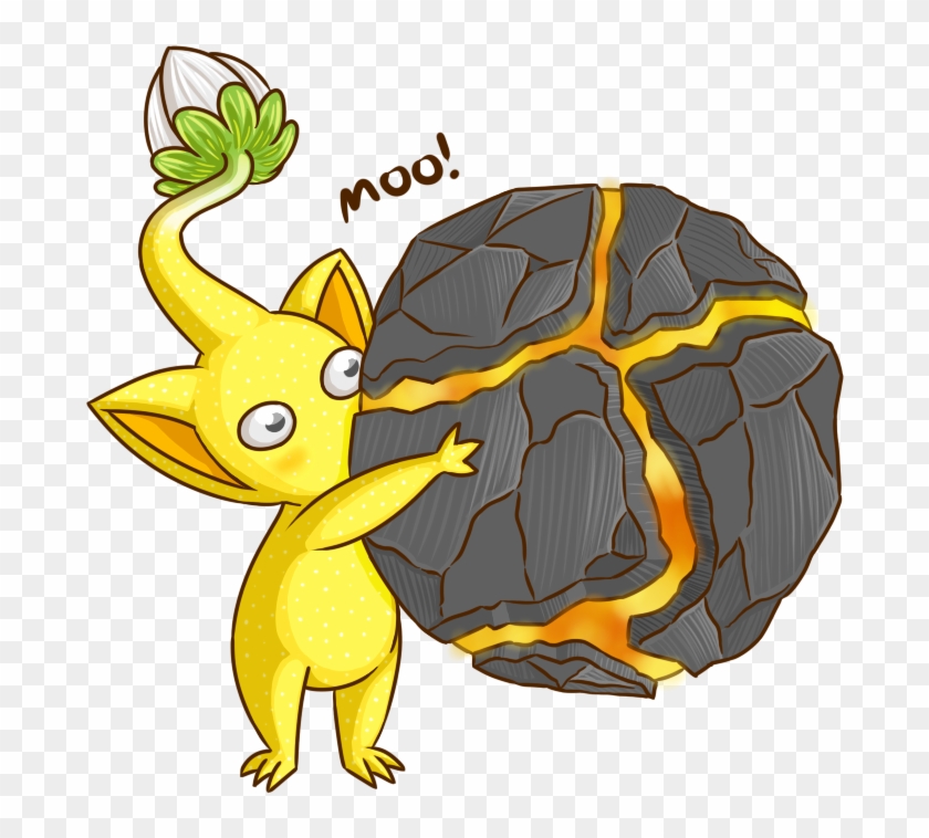 Bomb Rock By To Lazy For Username - Yellow Pikmin With Bombrock #806628