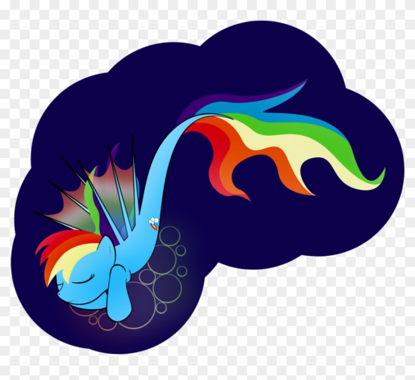 Rainbowdash Is A Lazy Seapony By Zomgitsalaura - Rainbow Dash As A Mermaid #806651