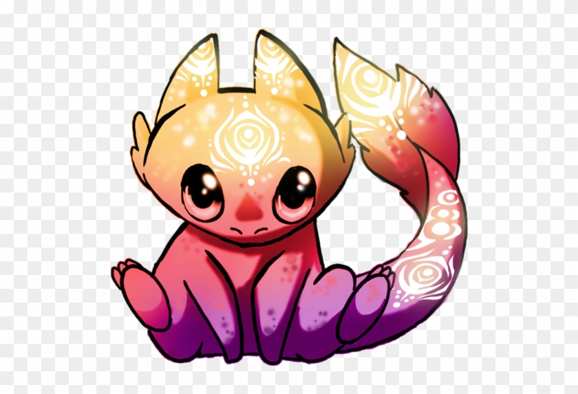 This Looks Like A Very Colorful Toothless - Cartoon #806897