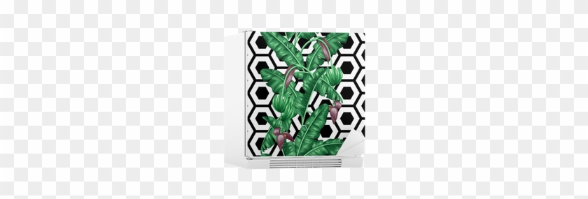 Seamless Pattern With Banana Leaves - Estampa Com Folha De Bananeira #807030