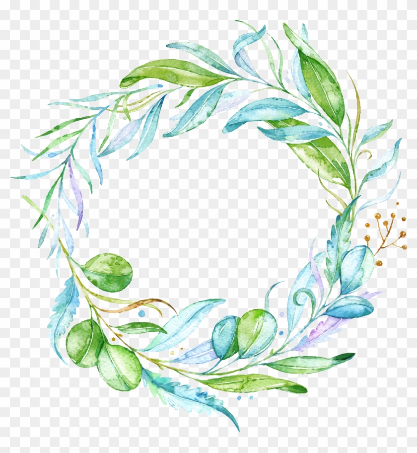 Olive Leaf Watercolor Painting - Garten-blumen-hochzeits-einladungs-bauch-band Einladungsbanderole #807167