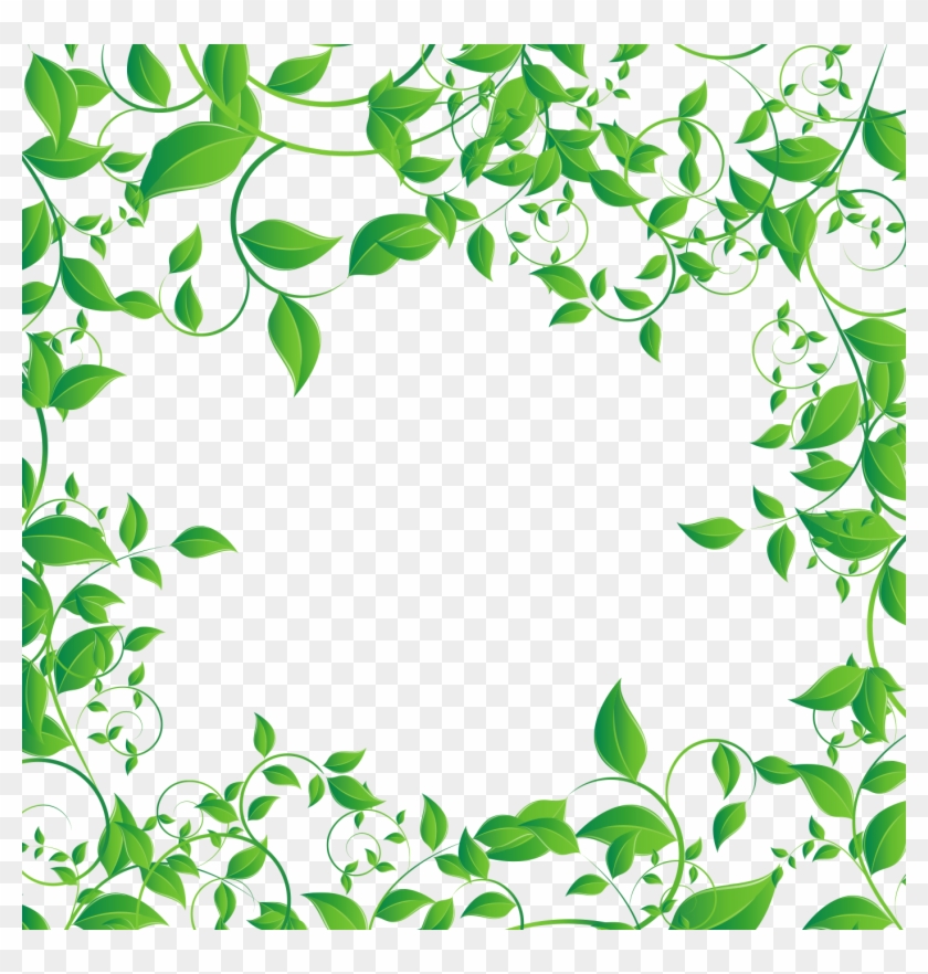 Tea Computer File - Leaf Border Vector #807194