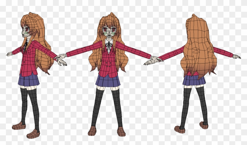 Anime Drawing 3d Modeling Clip Art - 3d Model Anime Girl #807533