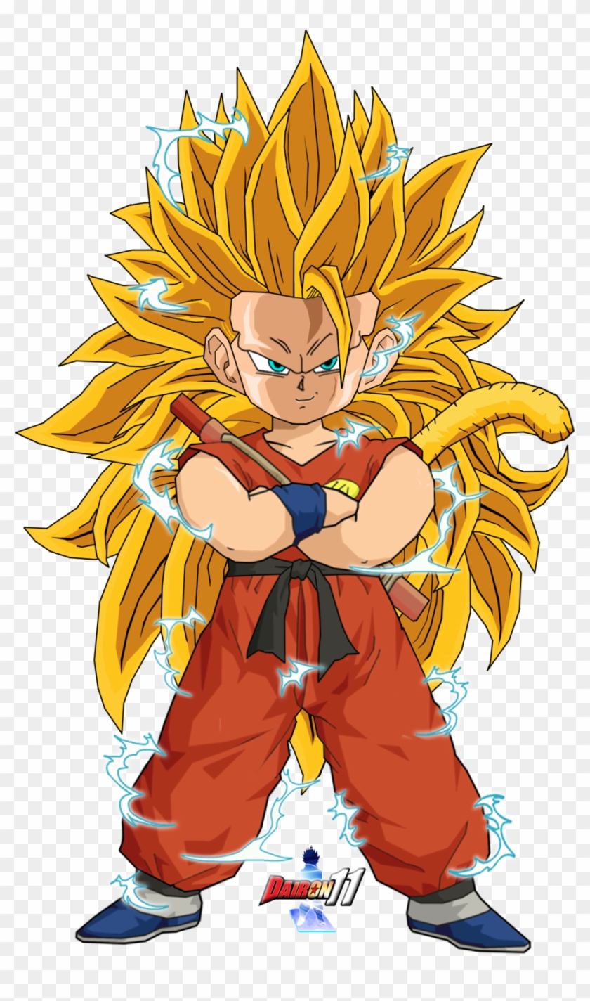 How To Draw Dragon Ball Z Style Kid Goku Ssj3 Tenkaichi - Kid Goku Ssj3 #808801