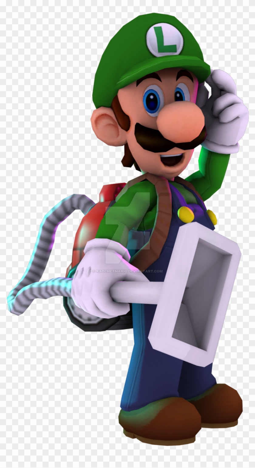 Luigi 3d Render By Ratchetmario - Luigi's Mansion Luigi Png #809230