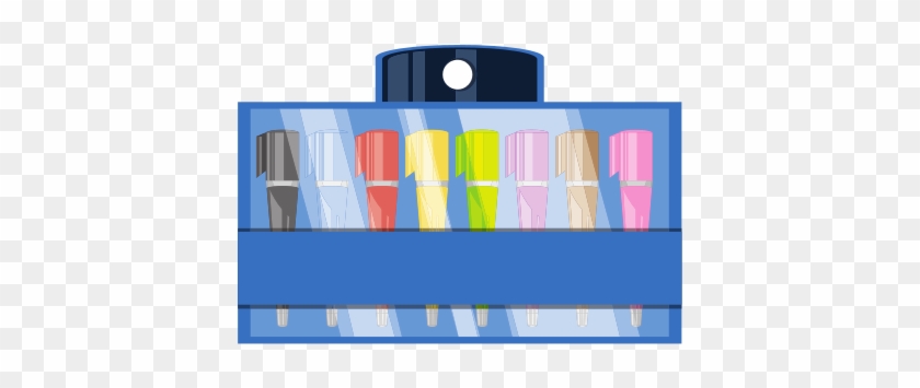 Markers In Box Product Vector Icon Illustration - Education #810616