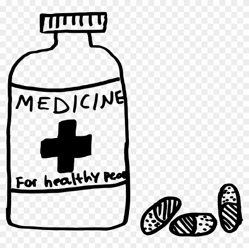 Bottle Clip Art - Medicine Black And White #810960