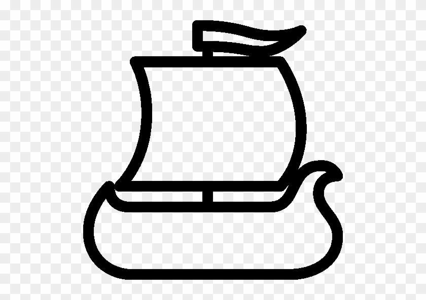 Pixel - Outline Of Viking Ship #811829