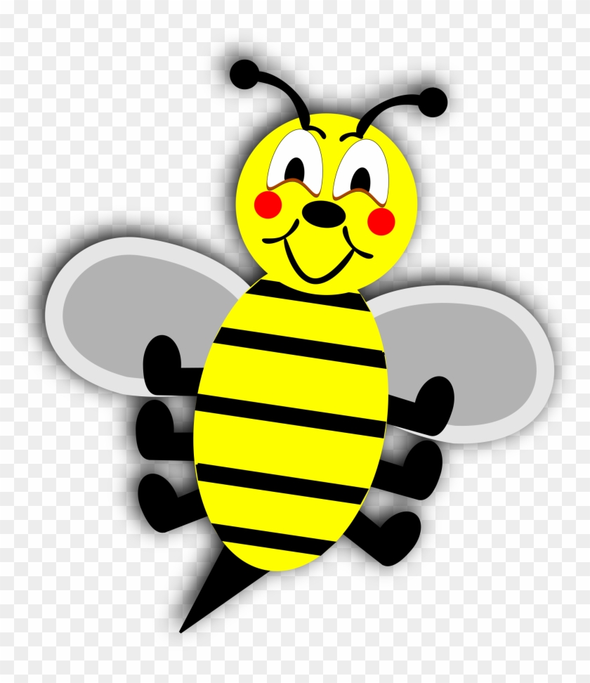 Big Image - Black Yellow Animation Cartoon Bee Illustration Large #812004